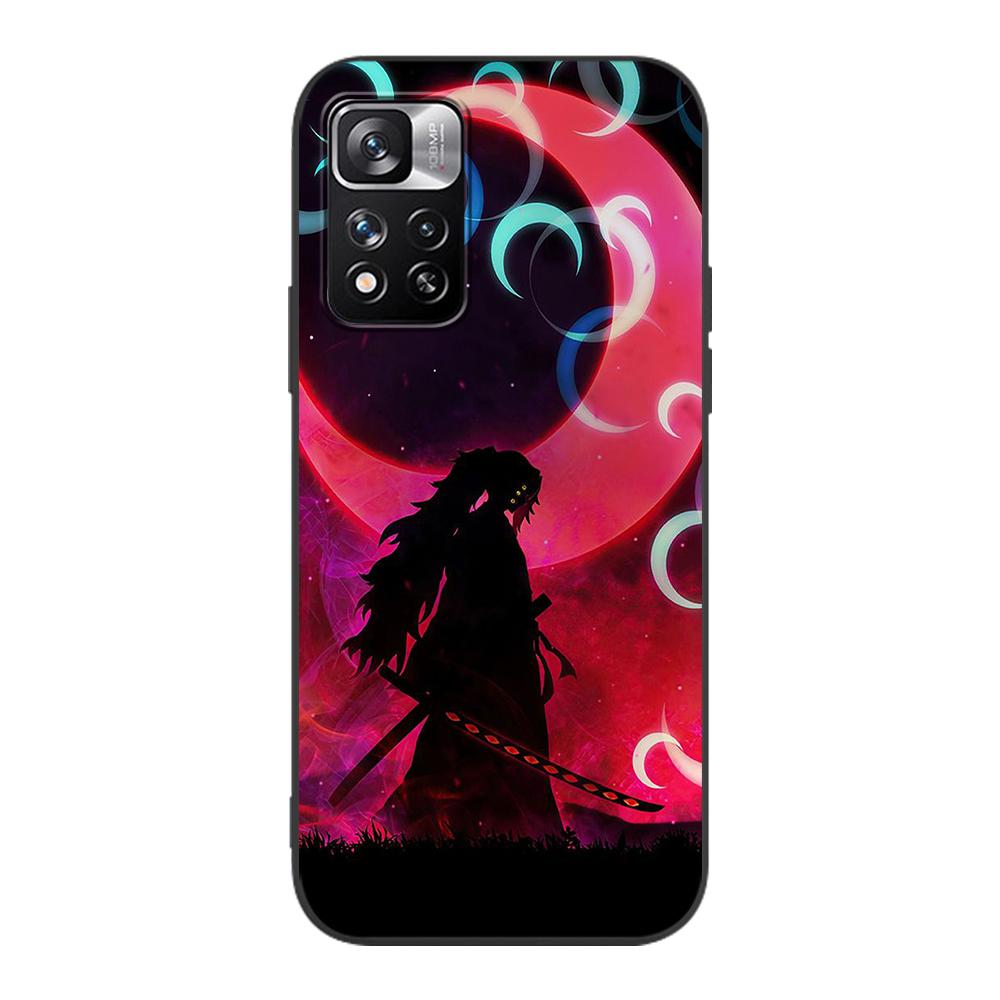 Demon Slayer Case for Xiaomi Redmi Note 9S 9 8 10 11 Pro 9C 9A 7 8T 7A 8A 10S 11T 11E 9T Black Soft Silicone Phone Cover Shell