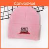 Hat With Knit Shit Show Letters Embroidered For Autumn Winter Fashion Warmth