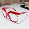 Trendy Large Round Rainbow Eyeglass Frame - European & American Style, Prescription-Compatible