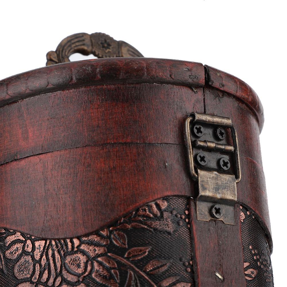 Caja Redonda Vintage para Vino Caja de Madera para Vino Tinto Frascos Caja de Madera para Vino Botella de Champán