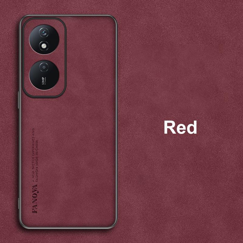 

Для Honor 90 Smart 5G Чехол Роскошный Кожаный Чехол для Телефона Для Honor X7B HonorX7B Задняя Крышка Силиконовый Противоударный Полная Защита For Honor X7B красный