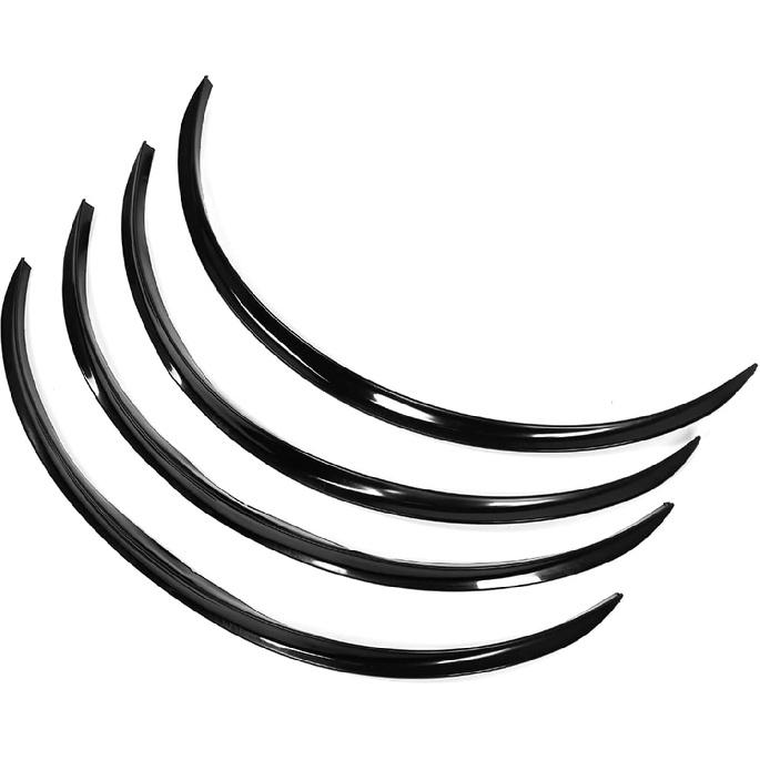 4Pcs Wheel Eyebrow, Protector Lip Trim Anti Scratch Universal 72cm 28.4in (Carbon Fiber Style) чёрный