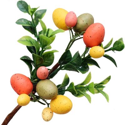 Easter Egg Tree Decorations Simulation Leaf Creative String Home Ornament