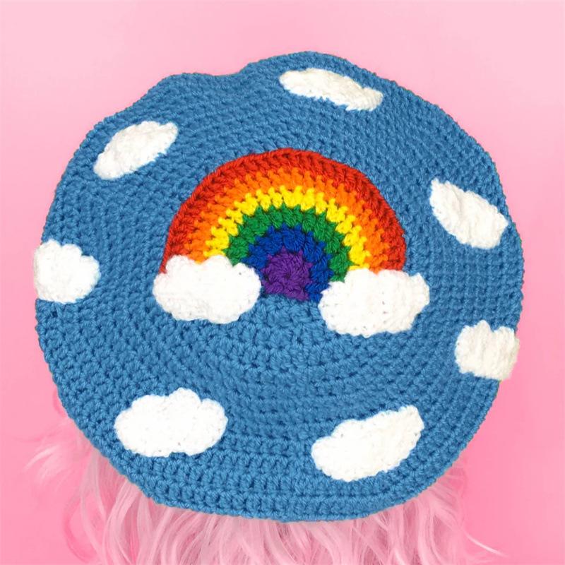 

Новая шапка ручной работы, связанная крючком, Boshi Hood Kippa Beanie Doctor Adult Hat adult 57-59cm