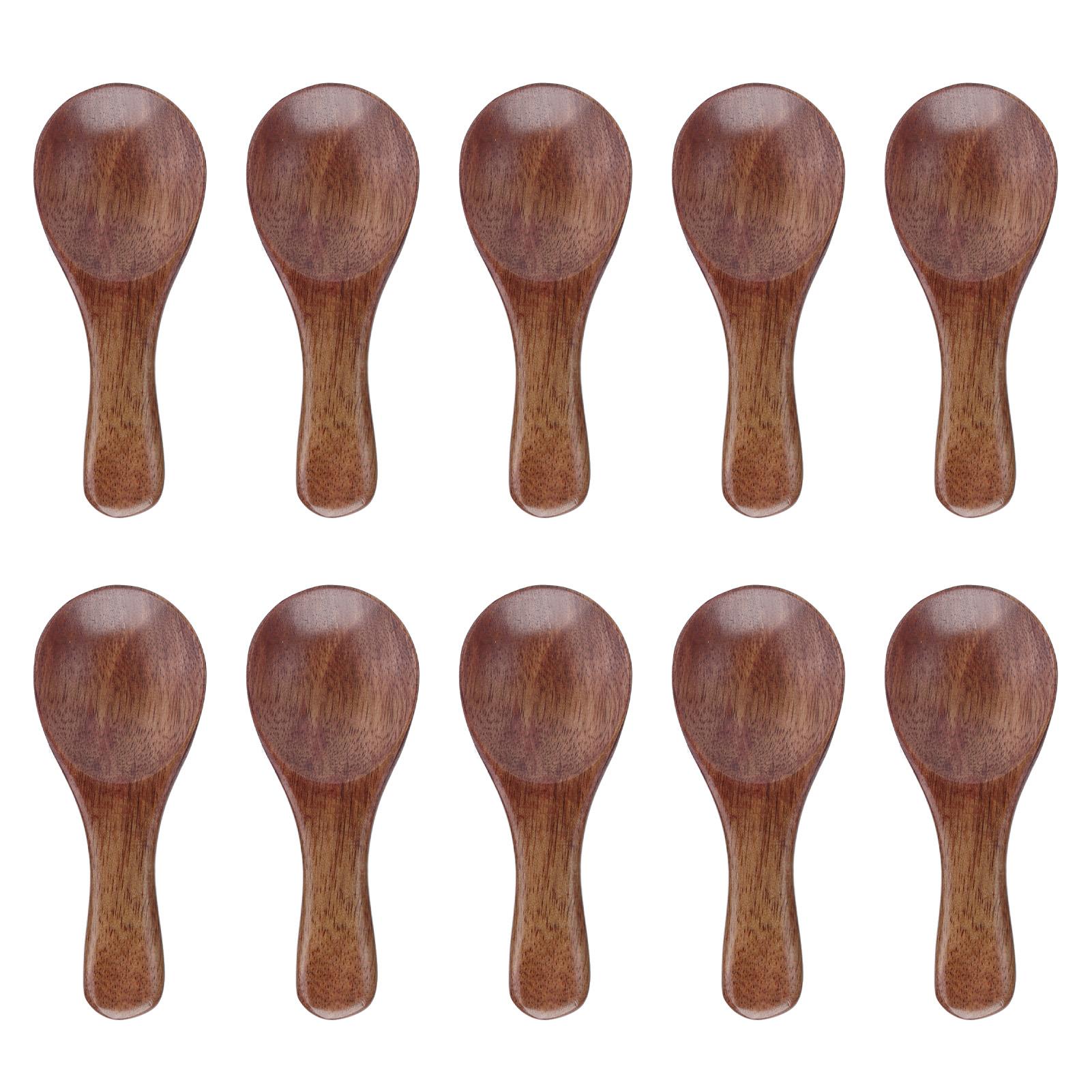 

10pcs Small Wooden Spoons Cooking Condiments Spoons for Kitchen Seasoning Oil Coffee Tea Sugar L