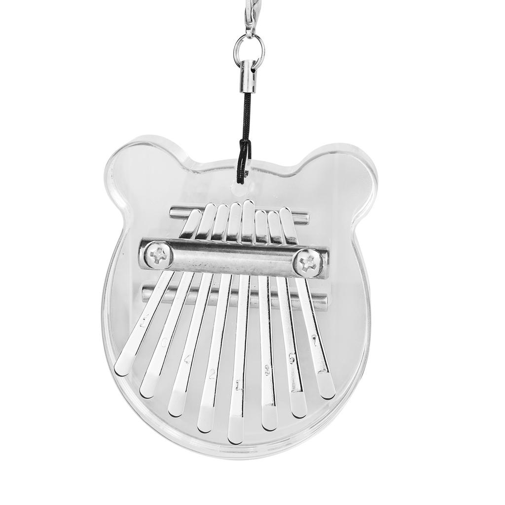 Mini 8-tone Thumb Piano Crystal Kalimba Mini Kalimba Free Pendant Acrylic Bear
