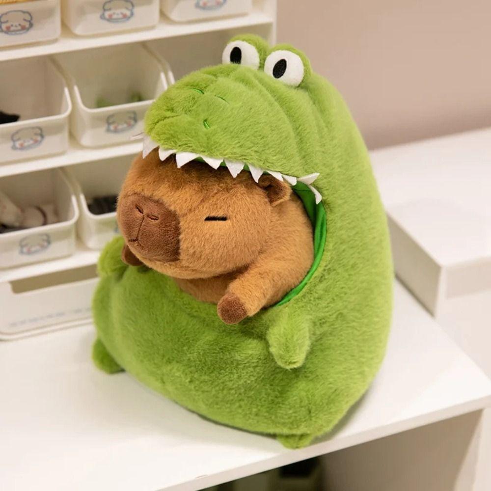 30/40cm Crocodile Capybara Plush Toy Cartoon Capybara Green Crocodile Doll  Birthday Gift