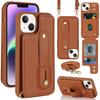 Crossbody Wristband Wallet Leather Cards Solt Case for iPhone 17 16 Pro Max 15 14 12 13 XS Plus SE 2022 Pocket Purse Lanyard Bag