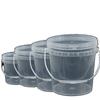 10L Transparent Plastic Storage Pail with Handle and Lid