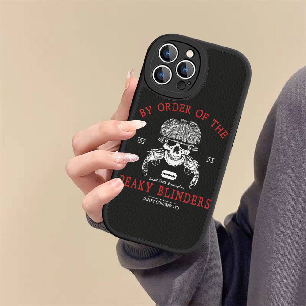Movie P-Peaky-S B-Blinders Phone Case For IPhone 16 15 14 13 12 11 Pro Max Plus Soft Leather Cover