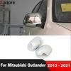 Rearview Mirror Cover Trim For Mitsubishi Outlander 2013-2018    Chrome Car Side Wing Mirrors Shell Cap Accessories