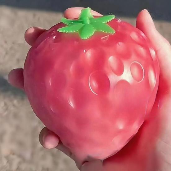 1/2/3/4/5Pcs Simulation Mango Stress Relief Toy Color Changing Strawberry Squeeze Toy Slow Rising Stretchy Decompression Fruit Shape Sensory Fidget
