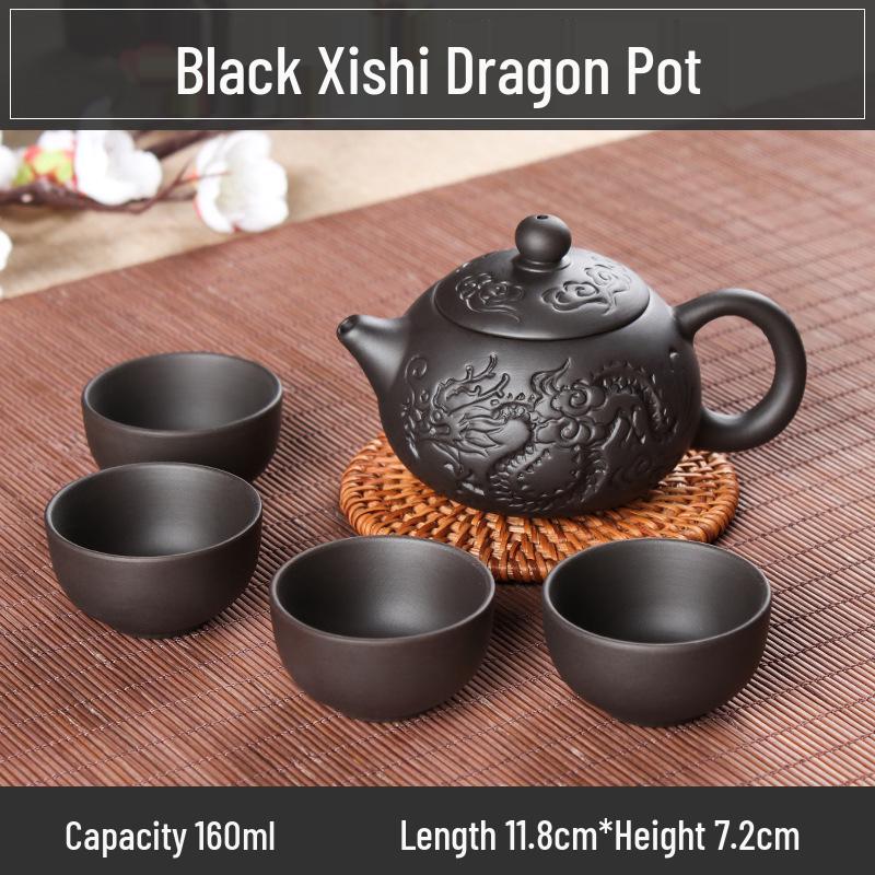 Small Capacity Yixing Xishi Pot: Handmade Purple Clay Teapot with Filter - Antique Style Kung Fu Tea Set