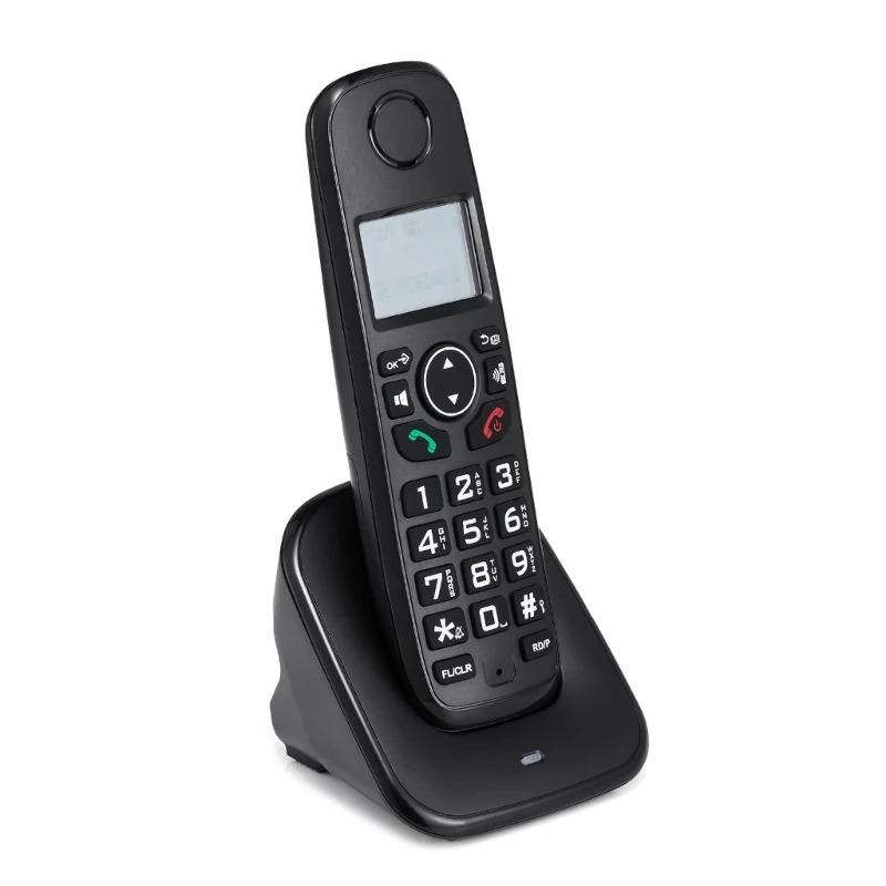 D1001 Cordless Landline Home Office Desk Phone with Caller Recognition Sound and Noise Reduction Function