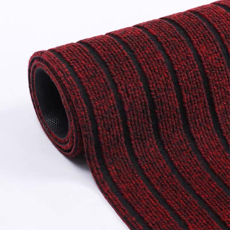 Non-Slip Polypropylene Seven-Stripe Doormat for Kitchen, Balcony, or Corridor