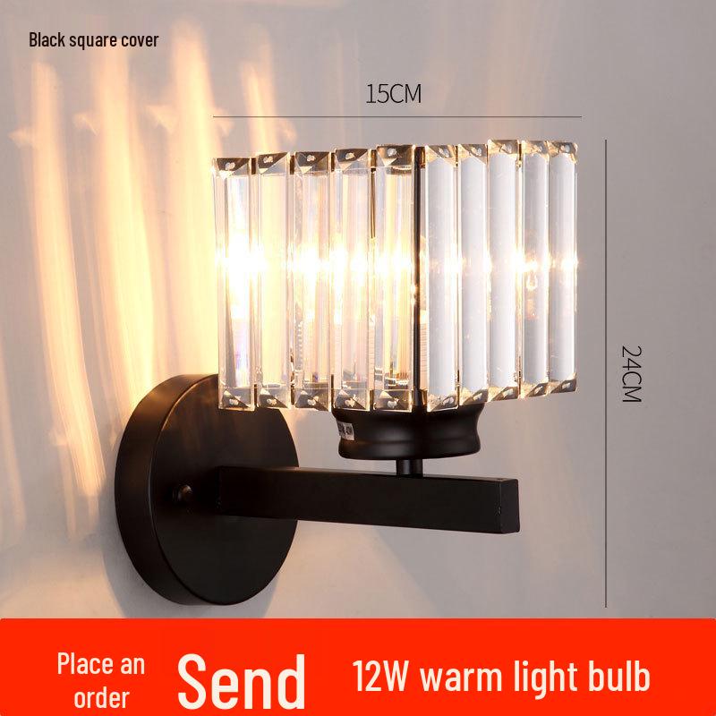 Modern American Crystal Wall Lamp - Bedside, Living Room, Hallway Decorative Light Fixture