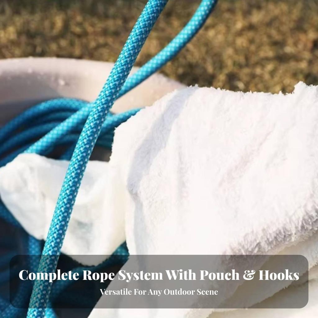 Clothesline Rope with Storage Bag Portable Braided Synthetic Cord Lightweight