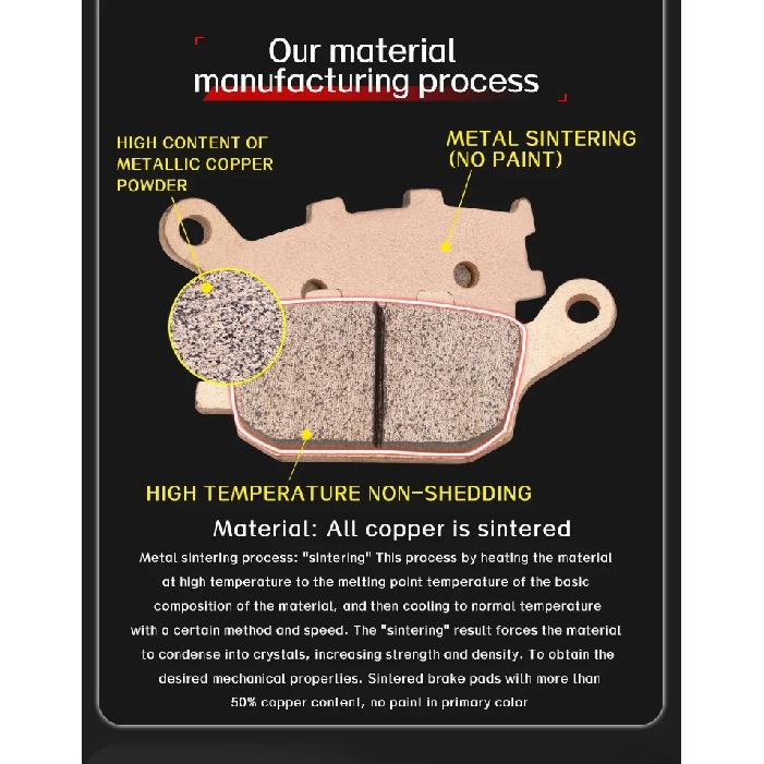 Mrrangt Motorcycle Metal sintering brake pad fit for KAWASAKI ER6N ER6F Z650 NINJA650 2006-2016 NINJA 650 2017-2020