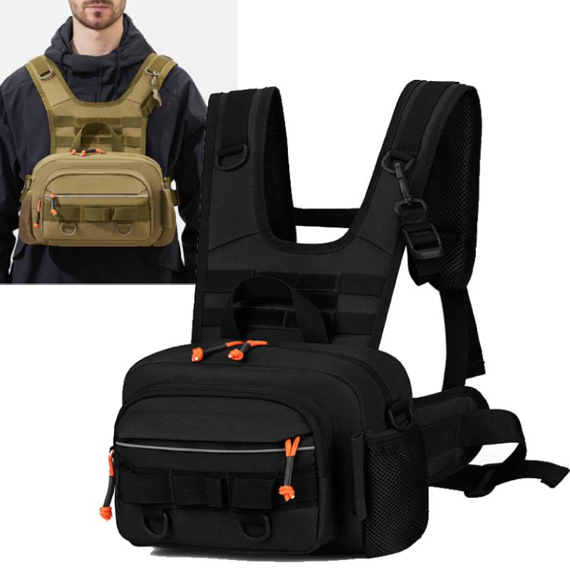 Multifunctional Outdoor Sports Chest Bag Large Capacity New Tactical Chest Bag Camouflage Sports Men's Vest Backpack