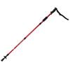 Outdoor Aluminium Alloy 4-Sections Suspension Straight Handle   Pole Walking Stick Alpenstock for Climbing Camping