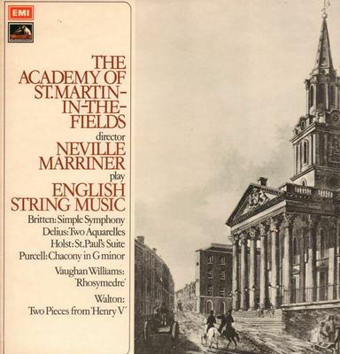 LP Record ACADEMY OF ST. MARTIN-IN-THE-FIELDS - English String Music ASD2831 His Master's Vo 1972 UK Classical Used