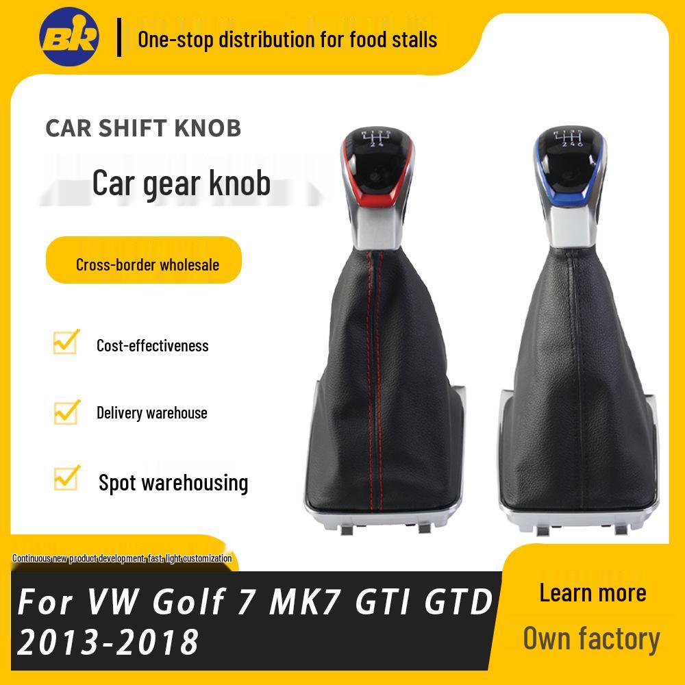 VW Golf 7 Manual Transmission Integrated Gear Shift Knob & Lever Set 6-Speed Set