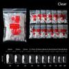 500Pcs Clear White Natural Round Cover French False Acrylic Nail Tips UV Gel Manicure Ultra Flexible False Nail Art Square Tips