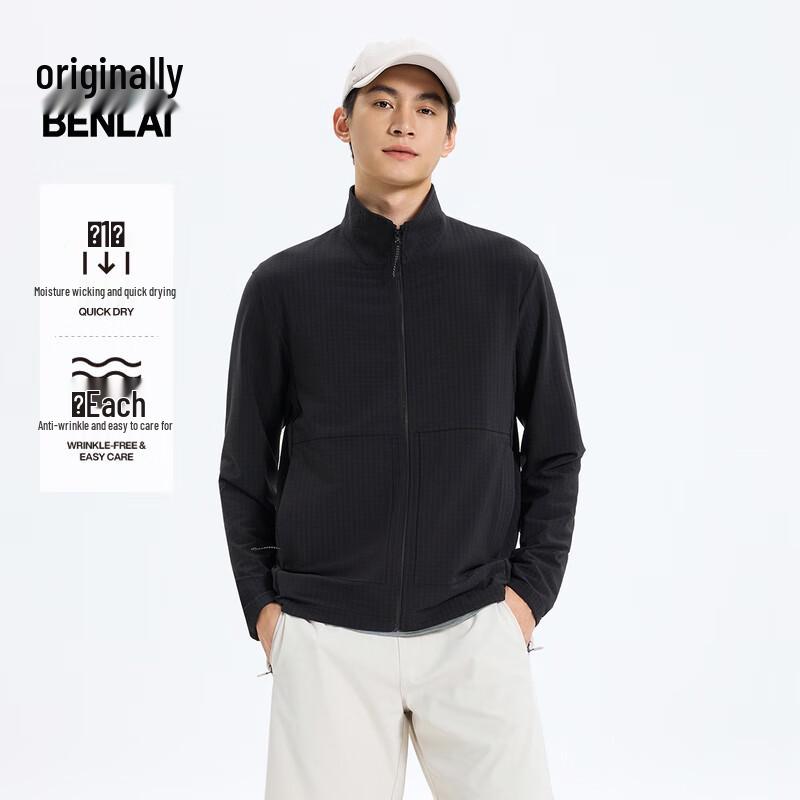 

BENLAI Men s Anti-Wrinkle Quick-Dry Stand-Collar Sports Jacket XL