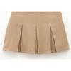 2025 Summer Women's Solid Pleated Midi Skirt - European & American Style