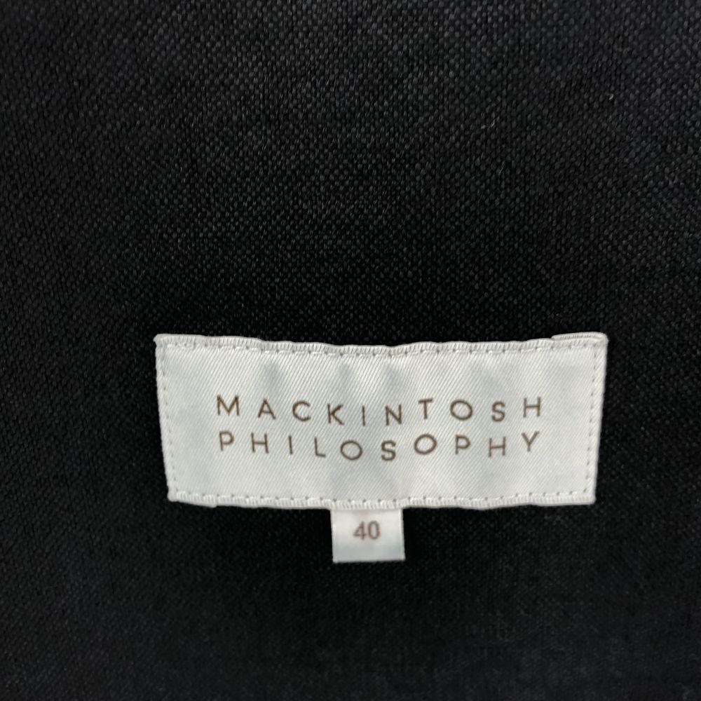 MACKINTOSH PHILOSOPHY Long Sleeve Tailored Jacket 40 Navy Linen Blend Women Used
