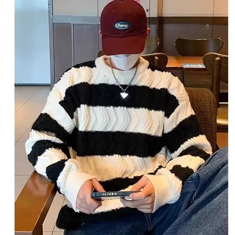 Men s Vintage Fair Isle Christmas Sweater - Thick, Cozy Japanese Retro Style Extra Large