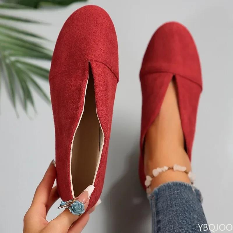 Fashion Fashionable New Spring Autumn Women's Soft Sole Single Shoe Fabric Flat Sole Casual Lightweight Shoes Size Shallow Mouth Shoes