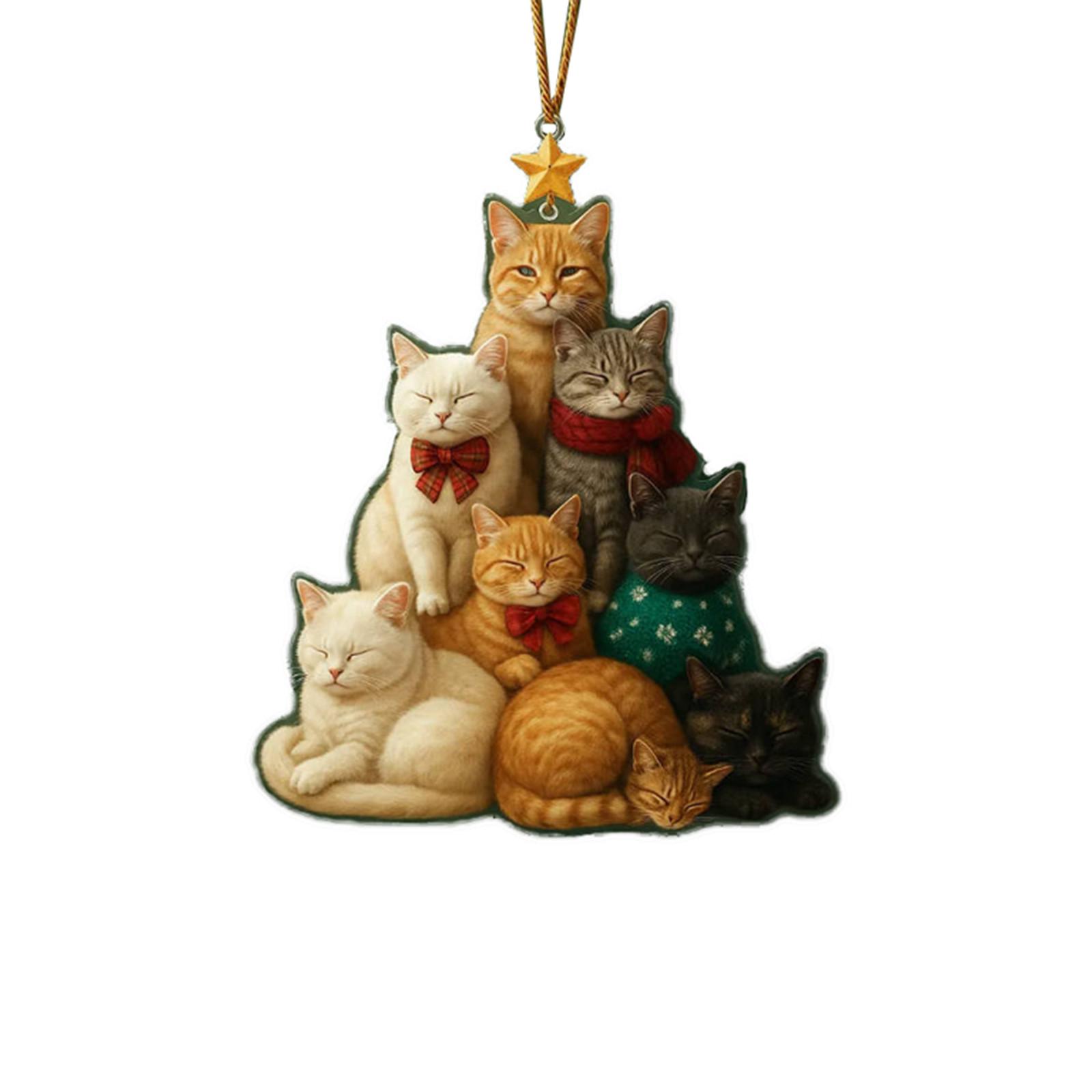 

2D Акриловая подвеска на елку, Украшение на елку, Рождественские подвесные украшения, Украшения для дома One Size