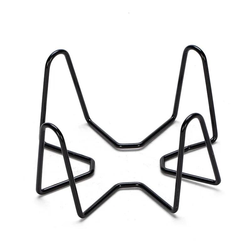 

Coaster Iron Rack Black Cup Mat Plate Frames Decorations For Home DIY Tableware Decoration Durable Tea Coffee Mug Drinks Holder As shown