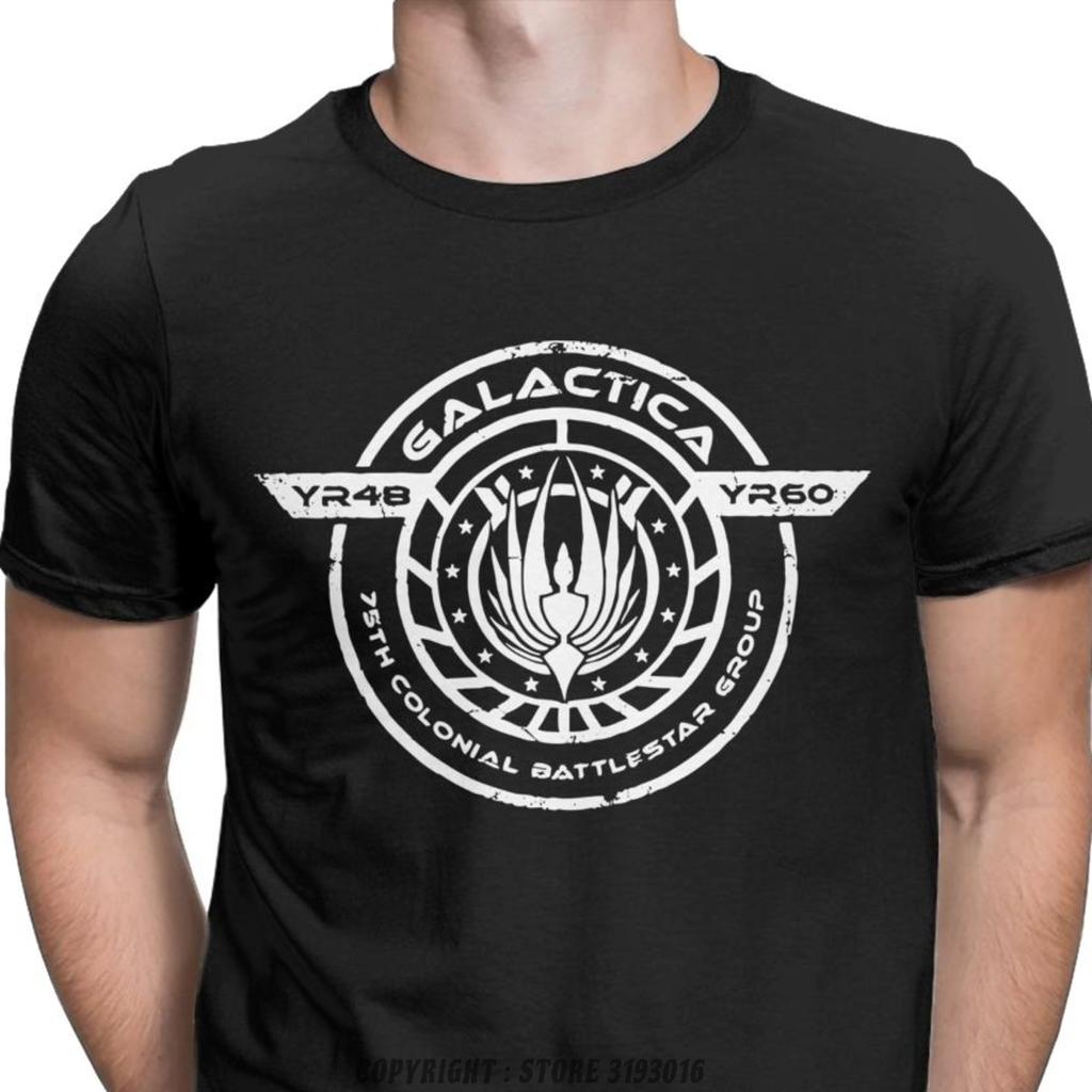 Men Galactica Bs 75 Battlestar Galactica TShirts Dwight The Office Bears Casual Tops T Shirt Adult Print TShirts Mens