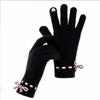 Solid Color Touch Screen Gloves Knitted Texture Thermal Riding Gloves  Winter Season