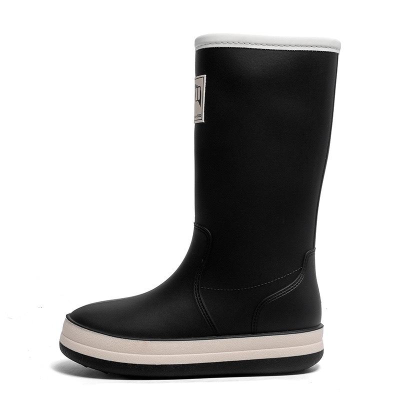 Fashion Rain Boots Long Tube Drawstring Water Shoes Adult Outdoor Fishing Waterproof Rubber Shoes Men's and Women's Work Rain Boots