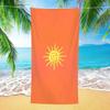 Ręcznik plażowy Sun Print Pomarańczowy – Drukowanie 2D Płaskie, Mikrofibra Odporna na Piasek, Szybkoschnący – Na Plażę, Basen, Wakacje i jako Prezent
