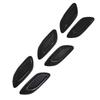 Tiger Brand Universal Triple Dummy Duct Side Fender Garnish Aero Stickers (Left and Right) Set of 6 (Black)