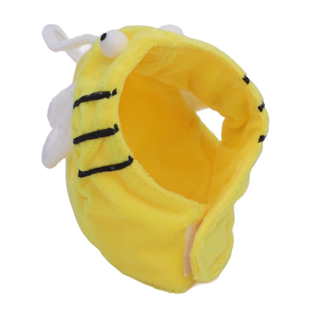 Cat Head Wearing Teaser Stick Yellow Bee Interactive Toy Cat Teaser Hat for 24-30cm Necks
