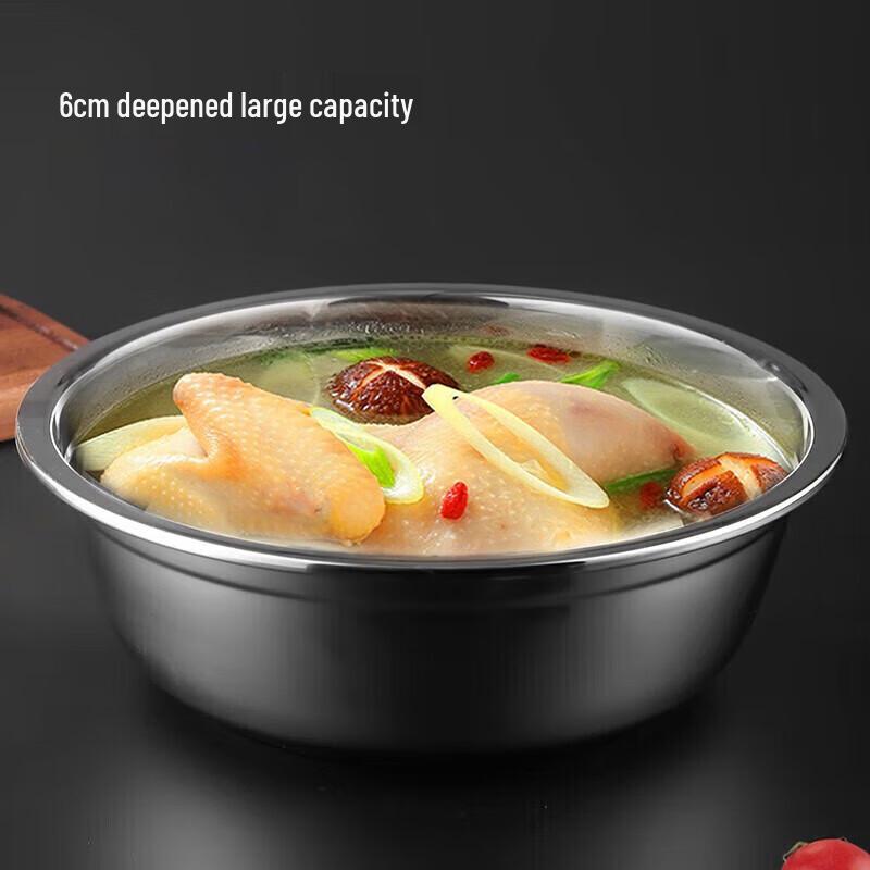 MAXCOOK Thickened 304 Stainless Steel Soup Bowl