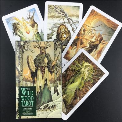 Dzikie drewno Tarot Angielski Tajemnicze zwierzęta Karty do gry Karty do gry Tajemnicze karty Boże Narodzenie
