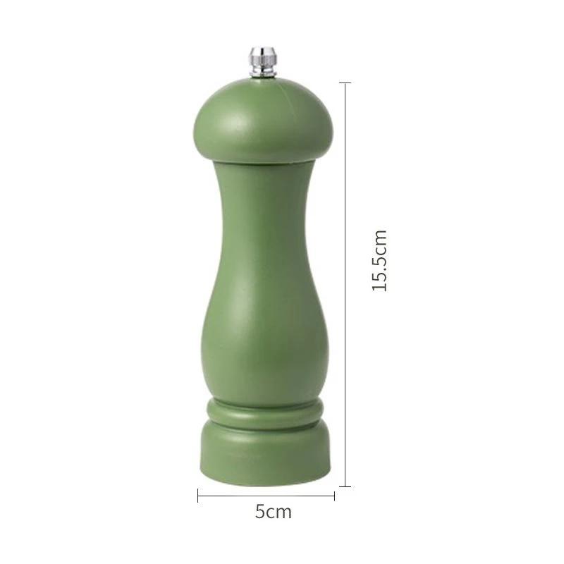 6 Inch Plastic Salt and Pepper Grinder Manual Spice Shaker Pepper Mills Adjustable Ceramic Core Pepper Grinder Seasoning Bottle