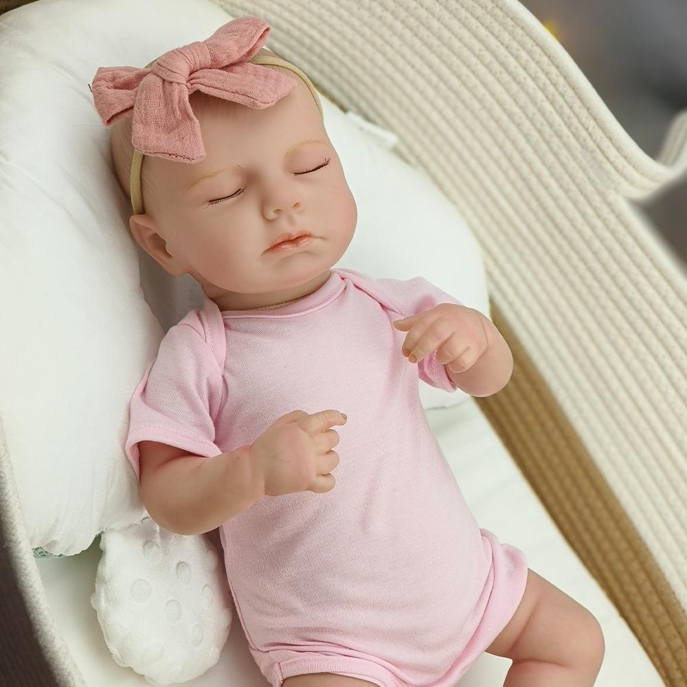 

48 см мягкое тело новорожденного ребенка Кукла Реборн Loulou Реалистичная мягкая на ощупь приятная малышка Несколько слоев окраски 3D кожа 45cm