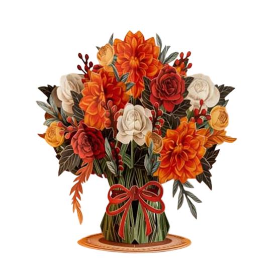 Evigt Blommande 3D Pop-Up Blommkort Handgjort Återvinningsbart Papperskort Eviga Romantiska Minnen Alla Hjärtans Dag Jubileum Födelsedagspresenter