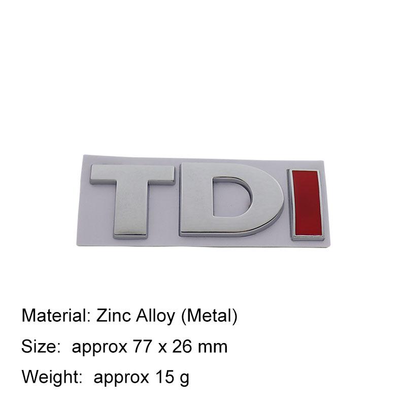 3D Premium Turbo Direct Injection TDI for car Hood Fender trunk Rear Bonnet Nameplate Decal Emblem Badge Sticker