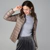 Women Coat Autumn Winter White Duck Down Jacket Solid Colors Warm Slim Zipper Fashion Light Down Coat