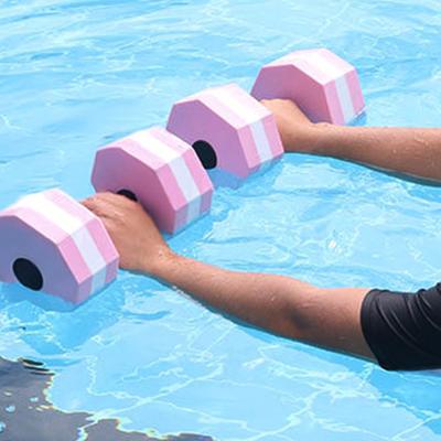 1pcs EVA Water Foam Floating Dumbbell Swimming Pool Water Weight Aerobics Automatic Float Aquatic Barbell Swim Fitness Dumbbell