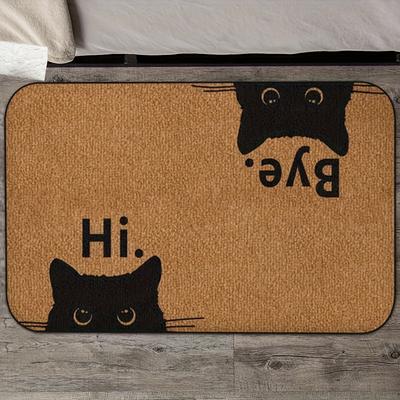 Fun Cat Welcome Door Mat Carpet Bedroom Entrance Entrance Carpet Lightweight and Comfortable Home Decoration
