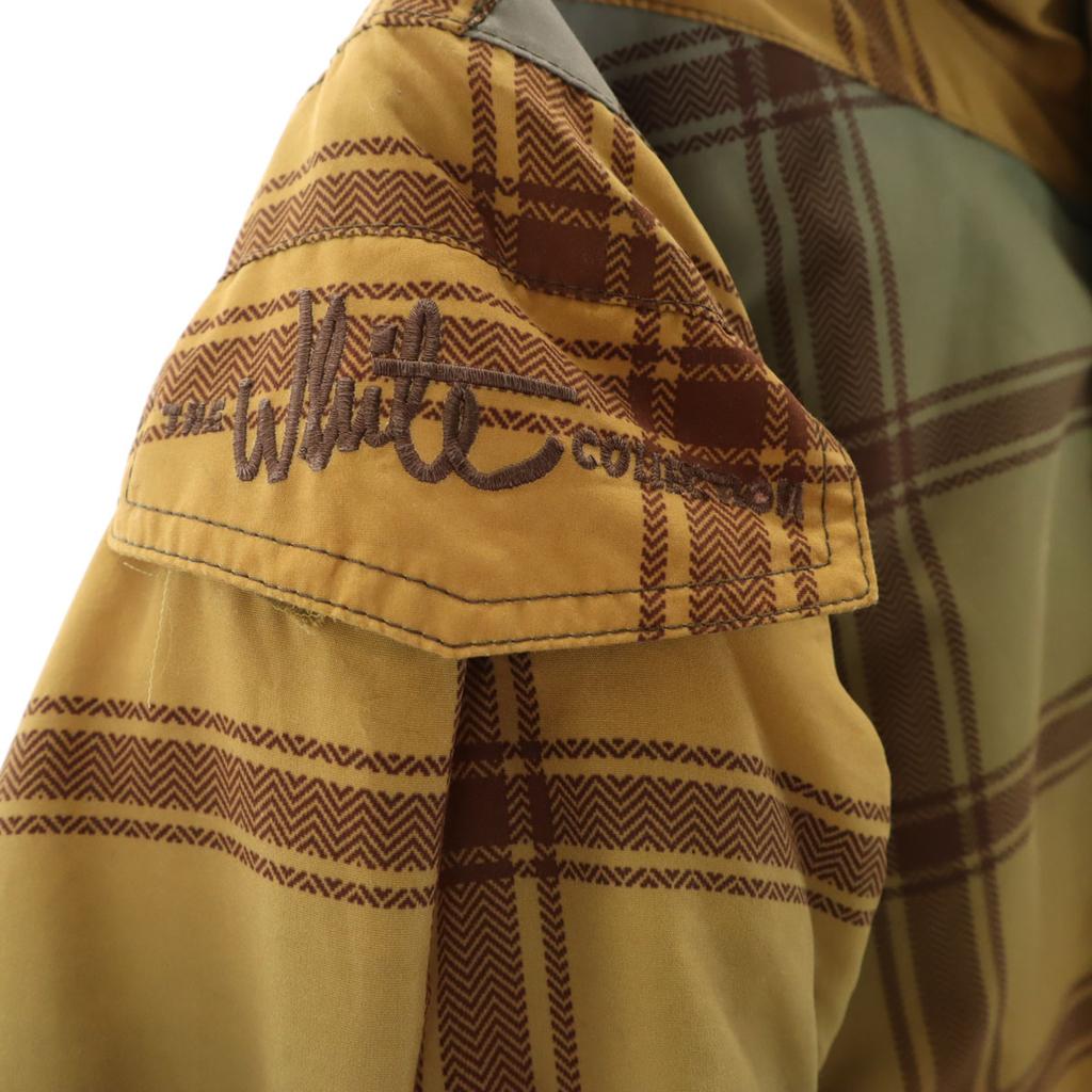 BURTON Check Pattern snow board Jacket M Yellow Kid's Used